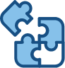 Icones quebra-cabeça